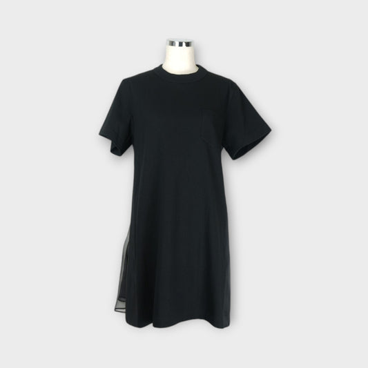 sacai WOMEN Cotton Jersey x Nylon Twill Dress