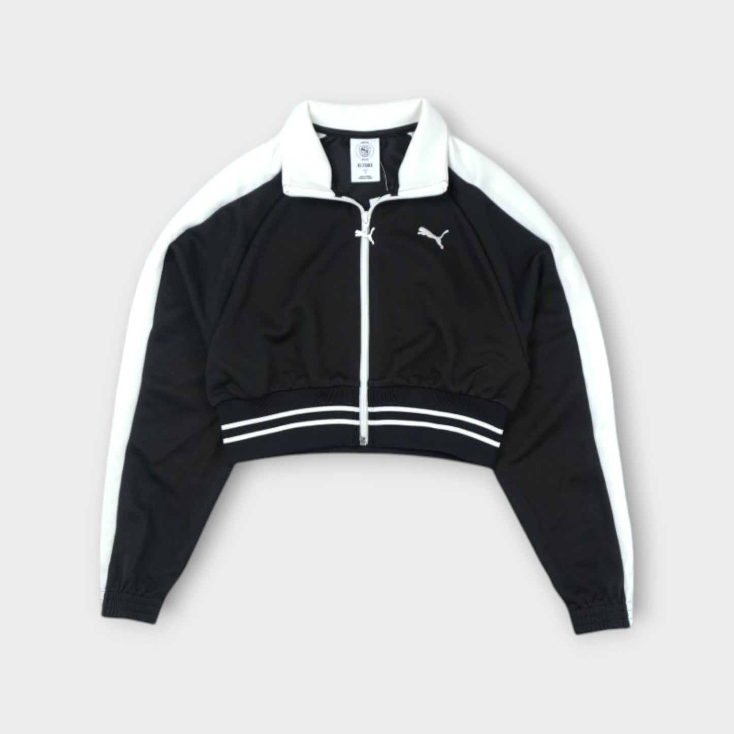 PUMA T7 PIQUE RELAXED CROPPED TRACK JACKET