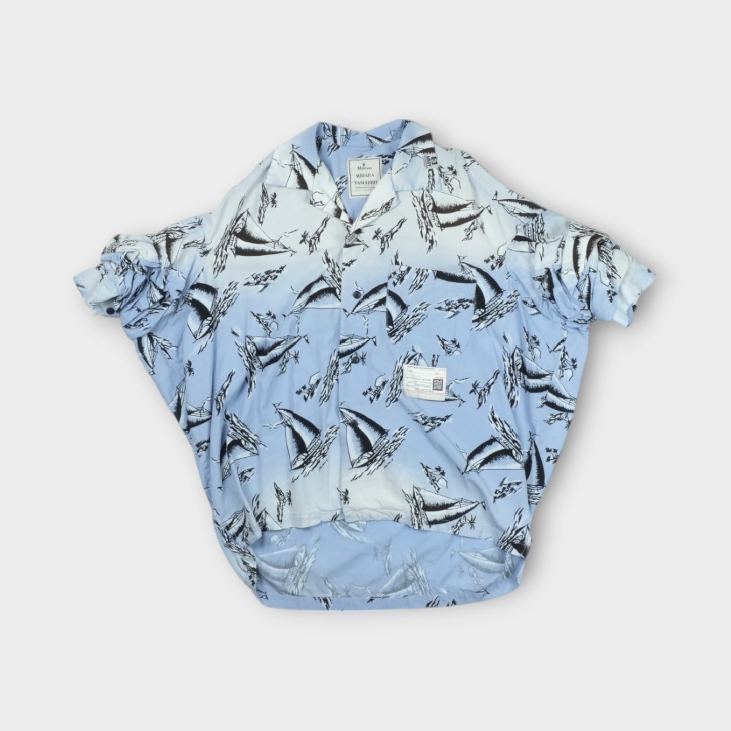 MIHARA YASUHIRO ROLL-UP SLEEVE ALOHA SHIRTS