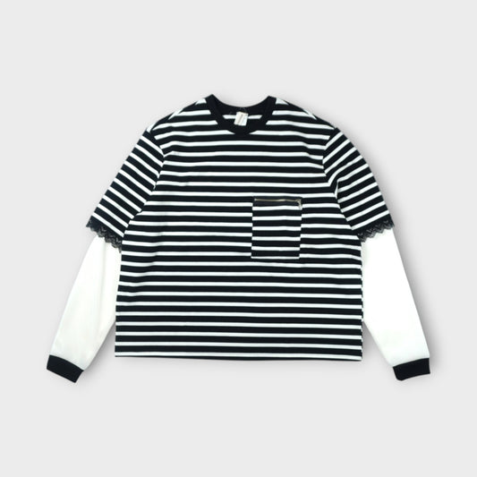 WESTFALL STRIPED LACE DOUBLE SHIRT