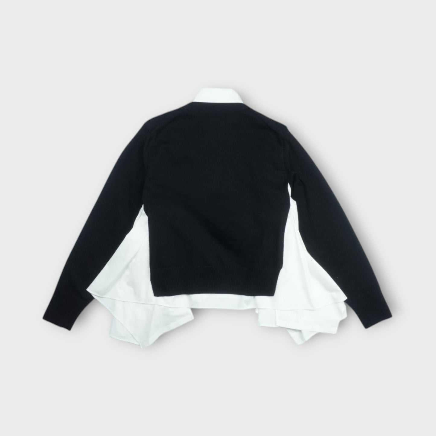 sacai Cotton Poplin x Knit Cardigan