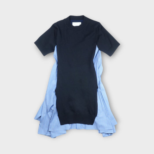 sacai Cotton Poplin x Knit Dress