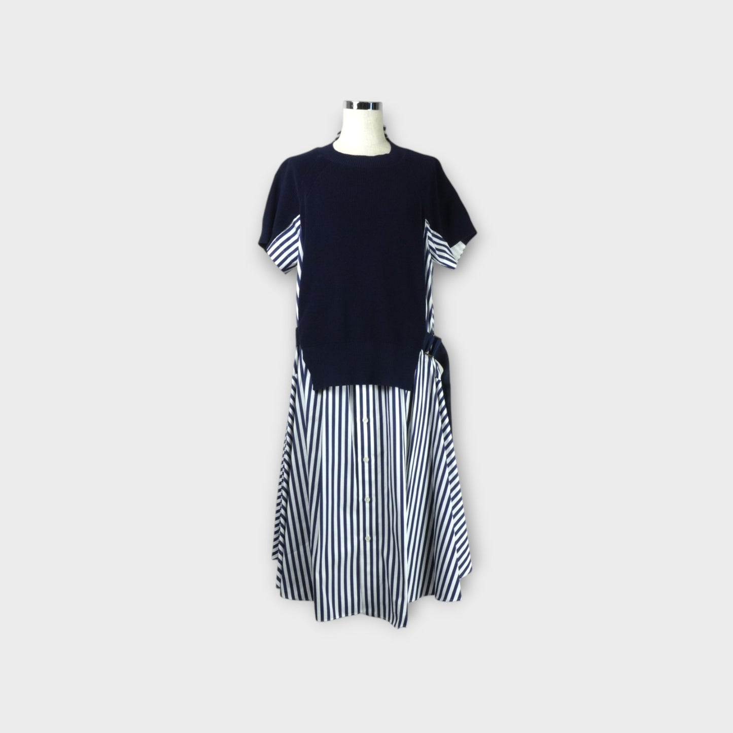 sacai Cotton Knit x Cotton Poplin Dress