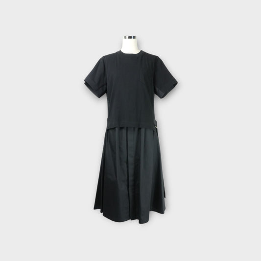 sacai Cotton Poplin x Cotton Jersey Dress