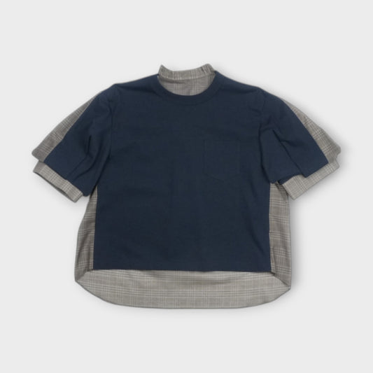 sacai Spun Organza x Cotton Jersey T-Shirt