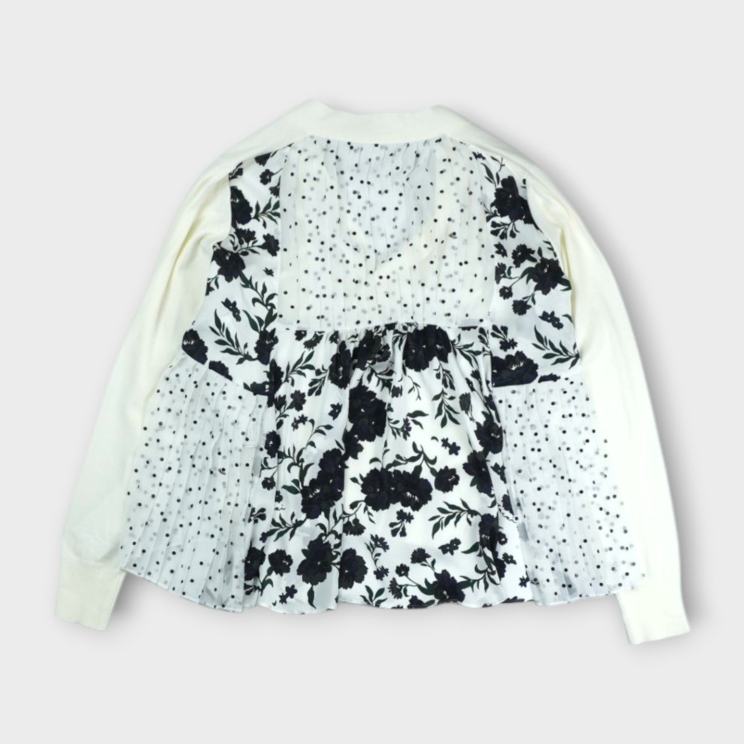 sacai WOMEN Pattern Mix Cardigan