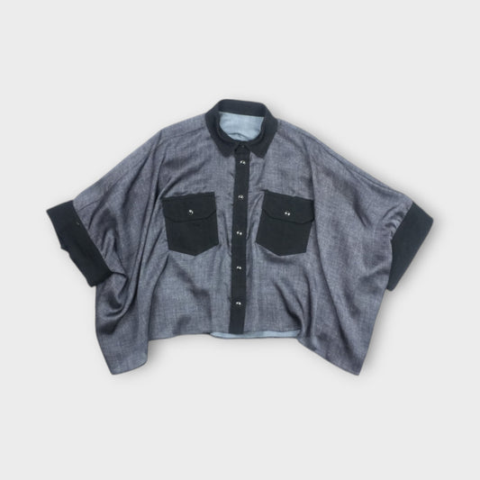 sacai Denim Print Shirt