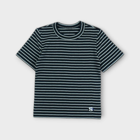 sacai WOMEN Stripe Cotton Rib T-Shirt