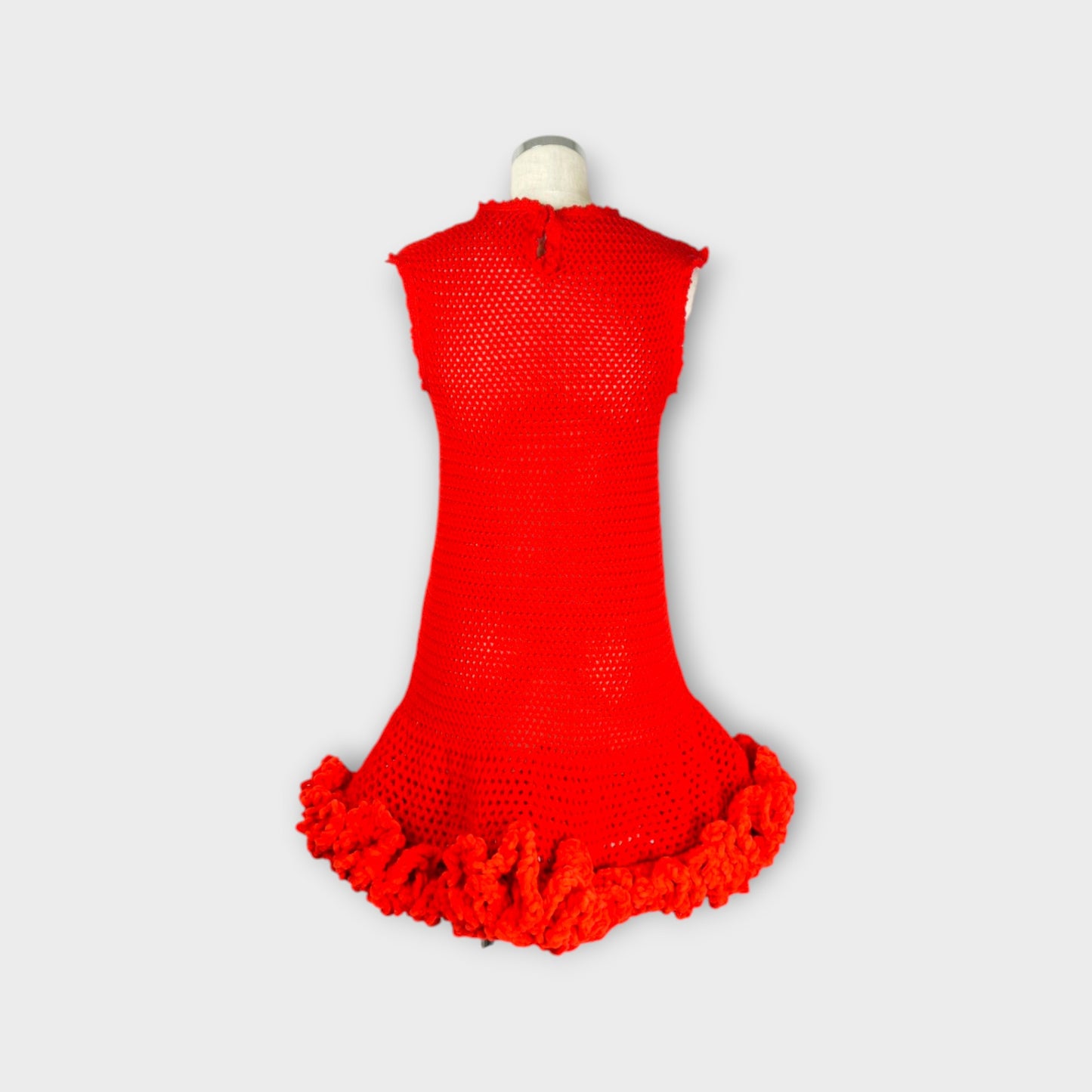 STELLA McCARTNEY NATURE FLOW OPEN KNIT MINI DRS