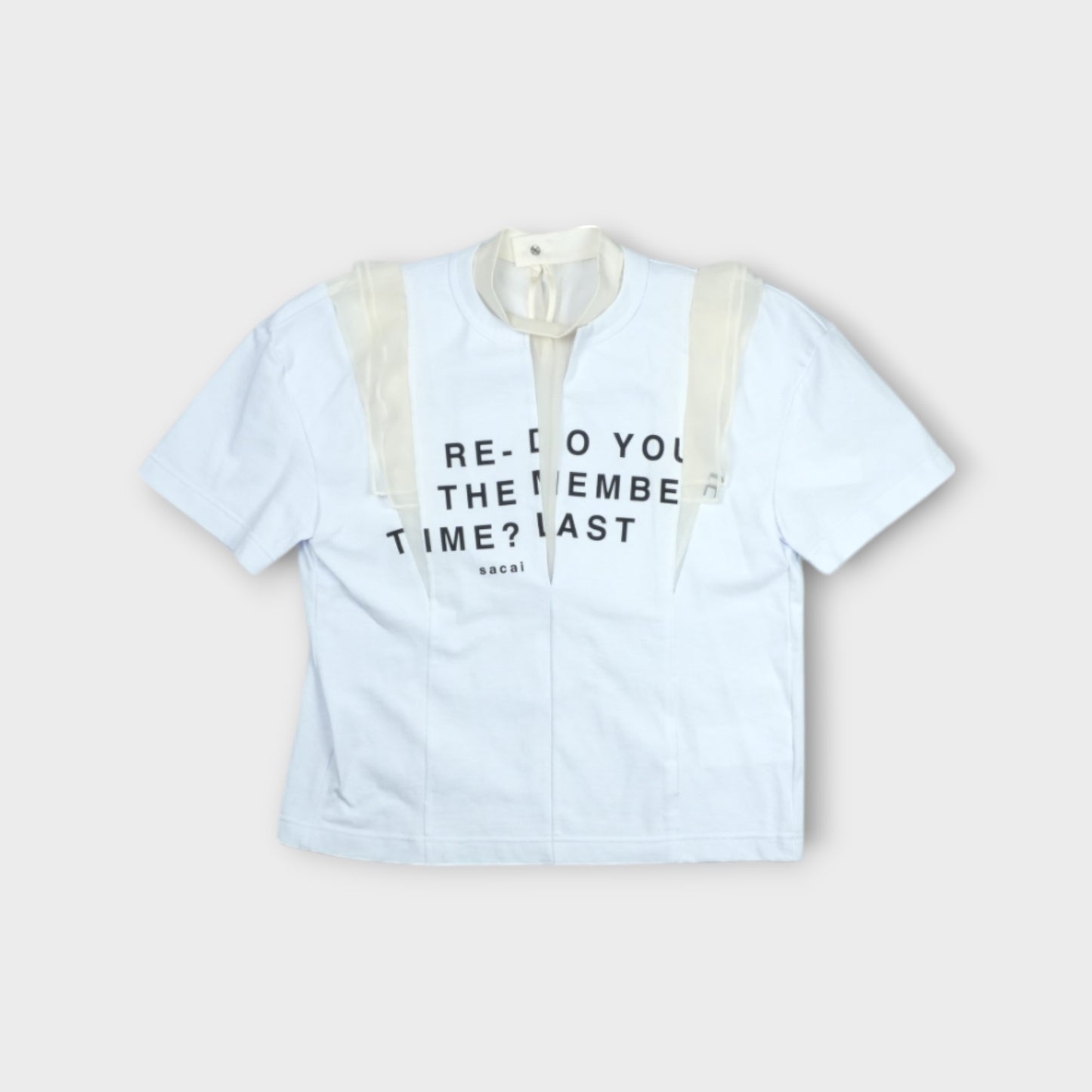 sacai Cotton Jersey x Chiffon T-Shirt