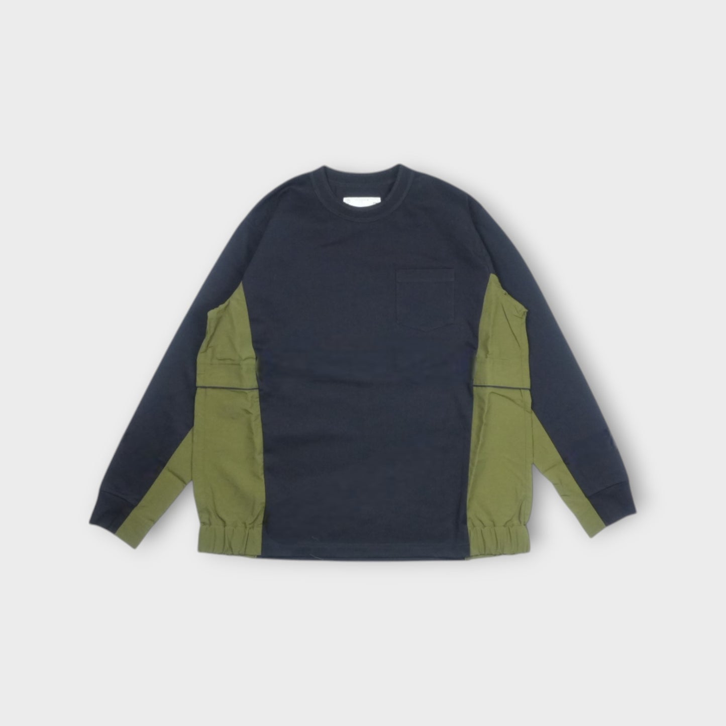 sacai Taslan Nylon x Cotton Jersey L/S T-Shirt