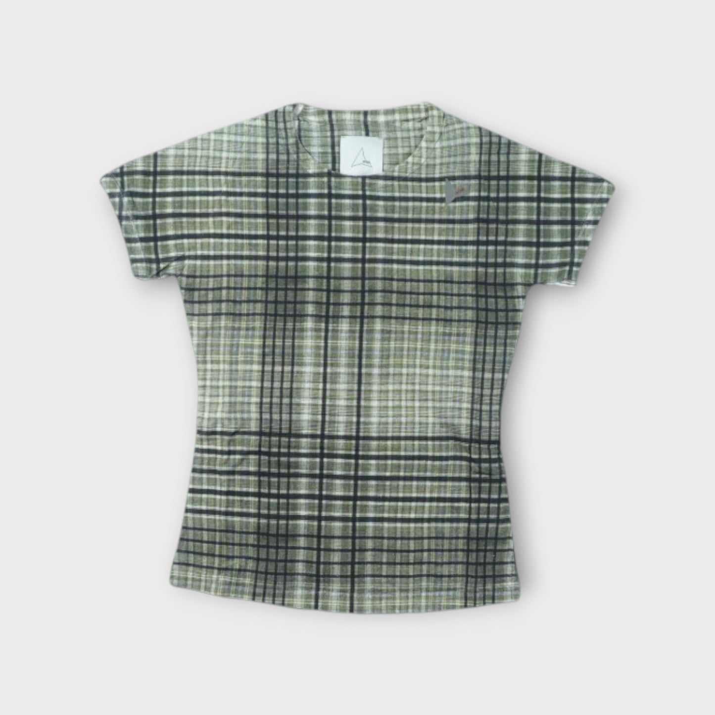ROA Taba Printed Check Baby Tee
