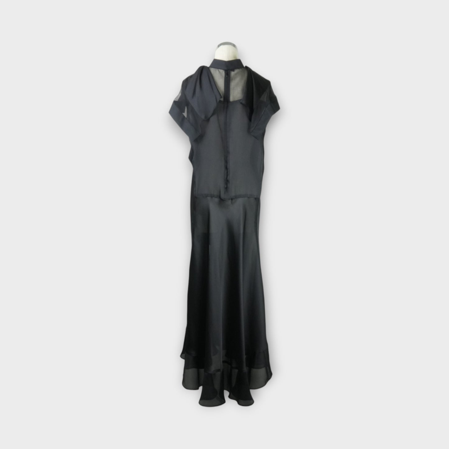 sacai Satin x Chiffon Dress