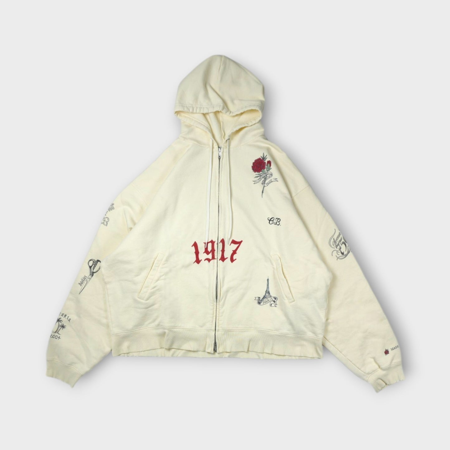 BALENCIAGA Oversized Zip-Up Hoodie