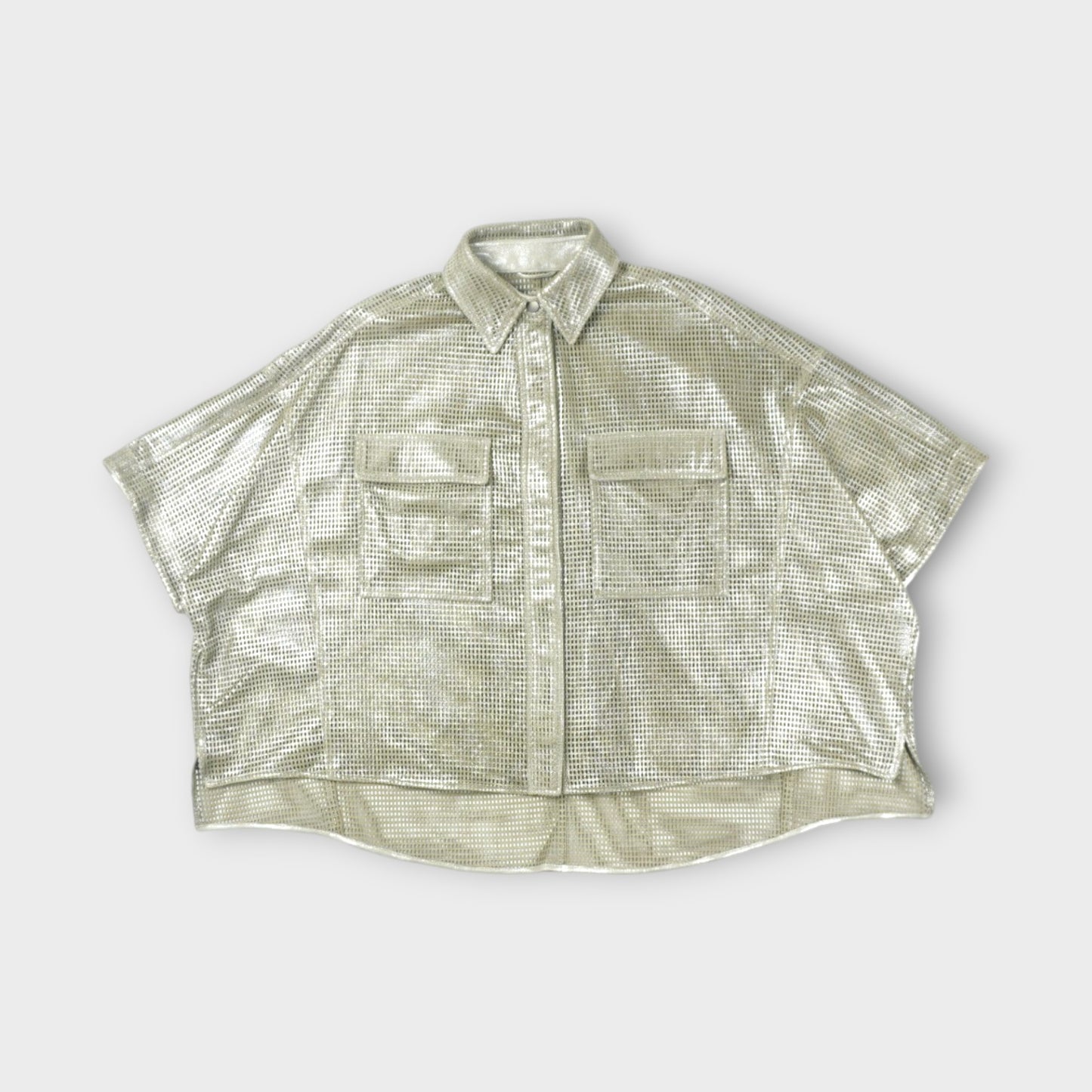 BRUNELLO CUCINELLI LEATHER BLOUSE