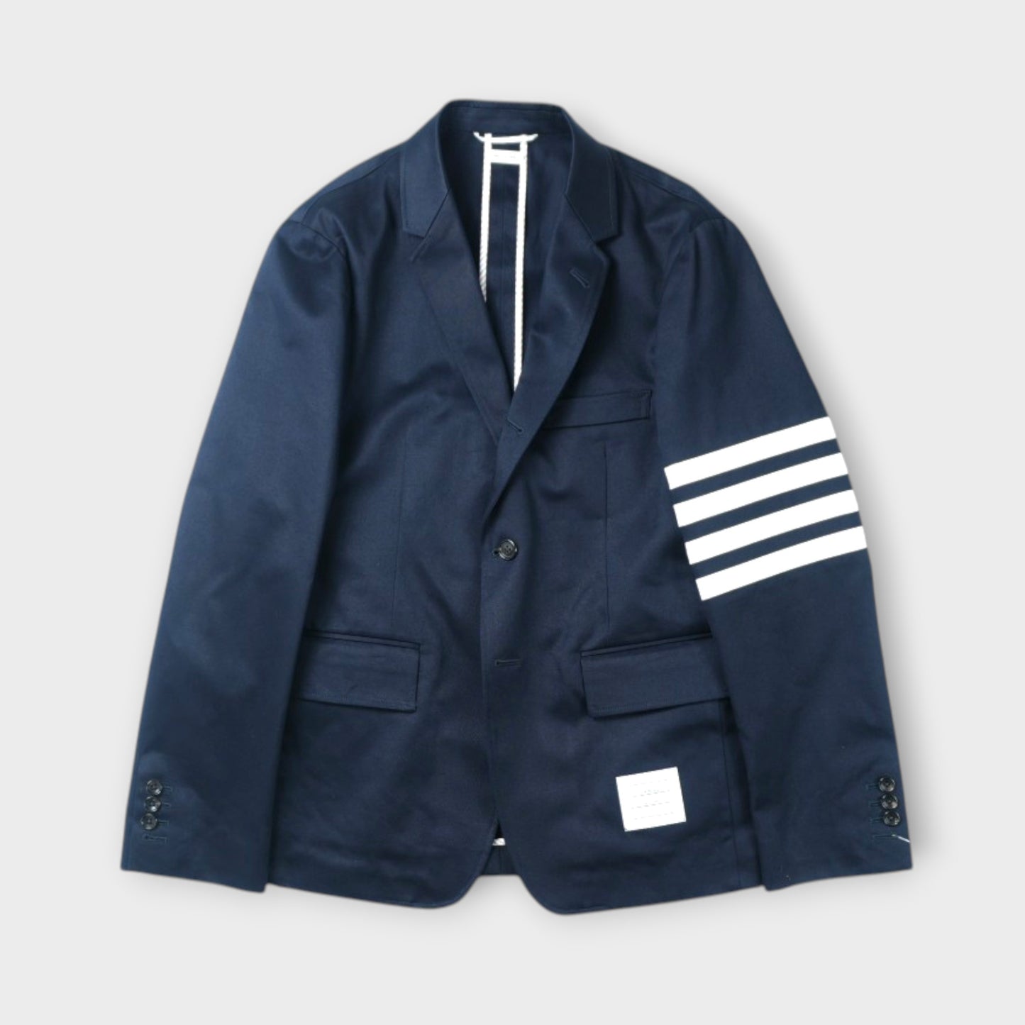 THOM BROWNE UNCONSTRUCTED CLASSIC SPORT COAT - FIT 1 - W/ 4BAR IN COTTON TWILL