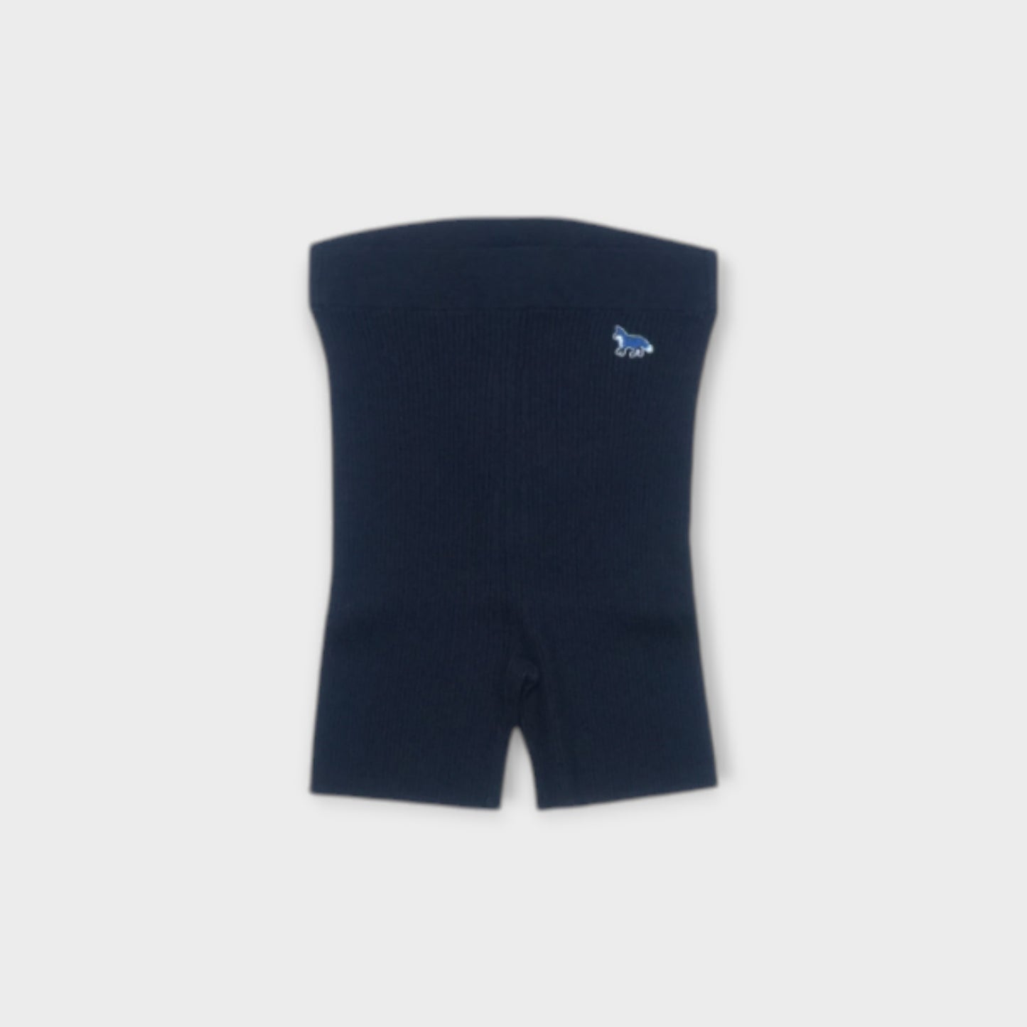 MAISON KITSUNÉ BABY FOX PATCH FINE RIBBED SHORTS