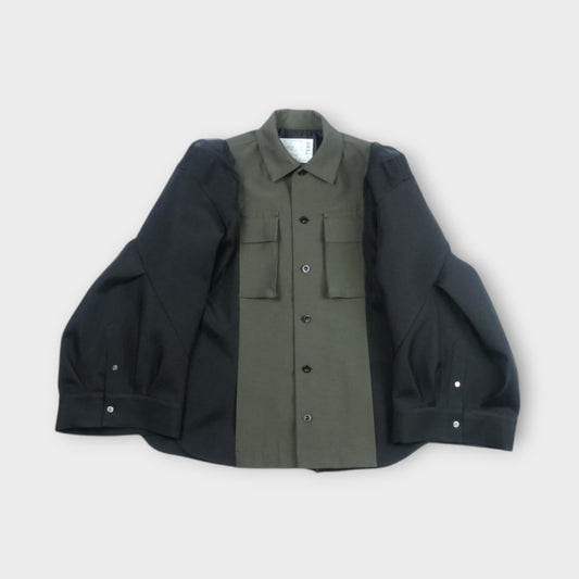 sacai Grosgrain x Double-Faced Silk Cotton Shirt