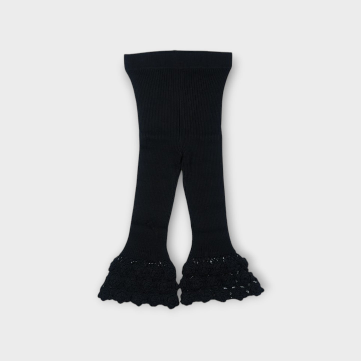 GANNI Fine Cotton Rib Crochet Pants