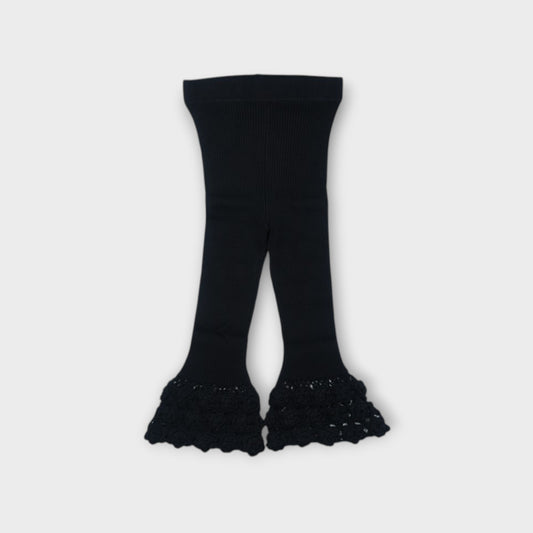 GANNI Fine Cotton Rib Crochet Pants