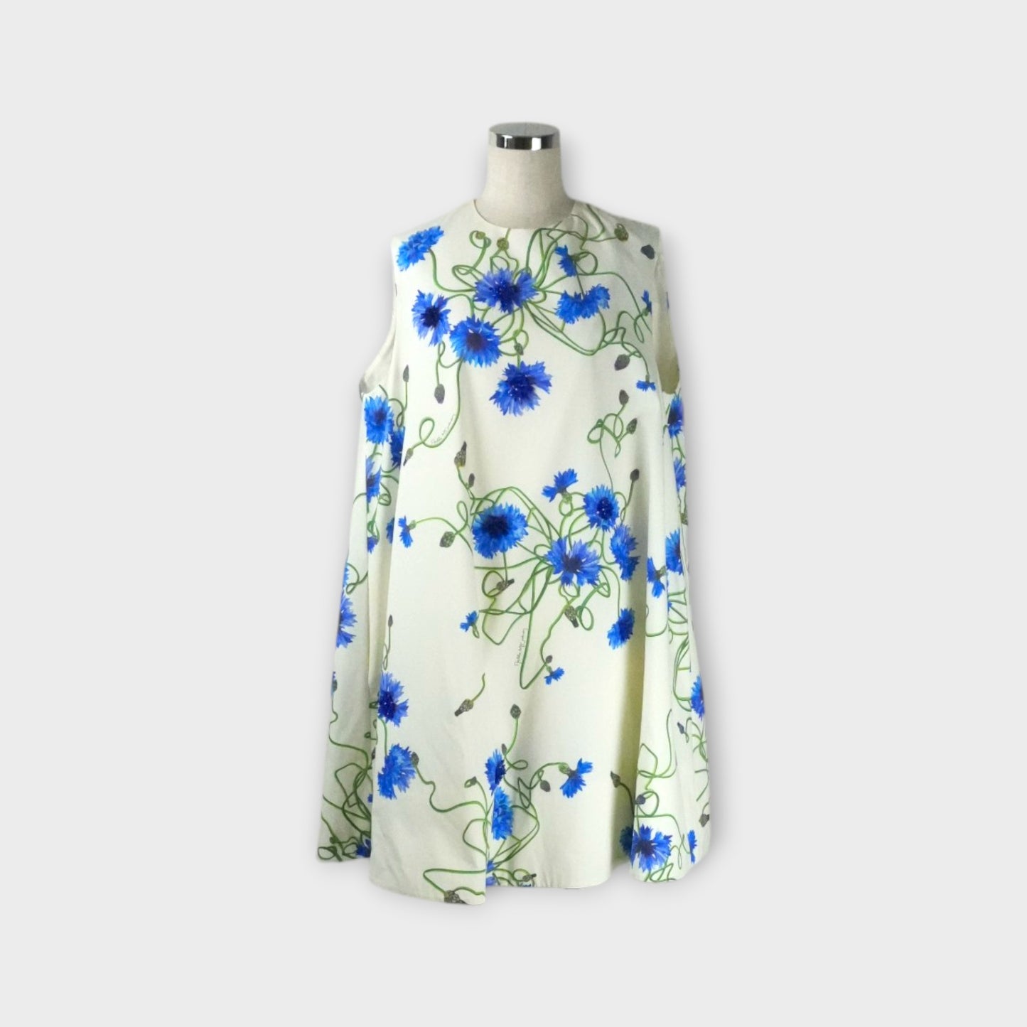 STELLA McCARTNEY EMB FLORAL PRINT A-LINE DRESS