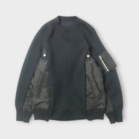 sacai MEN Sponge Sweat x Nylon Twill Pullover