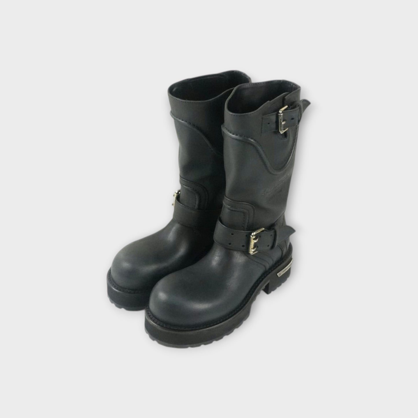 BALENCIAGA VENOM BOOTIE LEATHER/BUCKLES