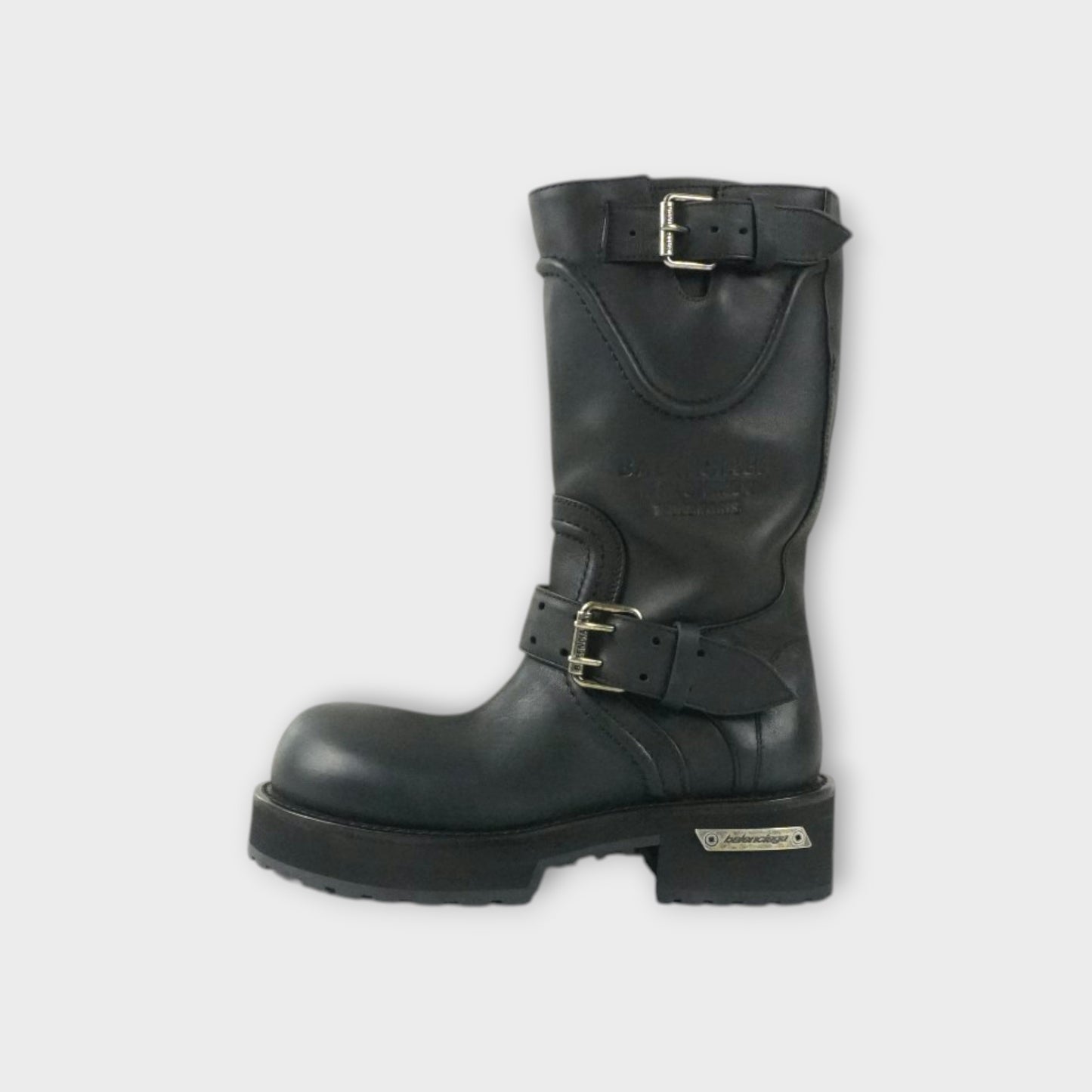 BALENCIAGA VENOM BOOTIE LEATHER/BUCKLES