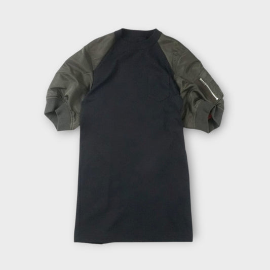 sacai WOMEN Nylon Twill x Cotton Jersey Dress