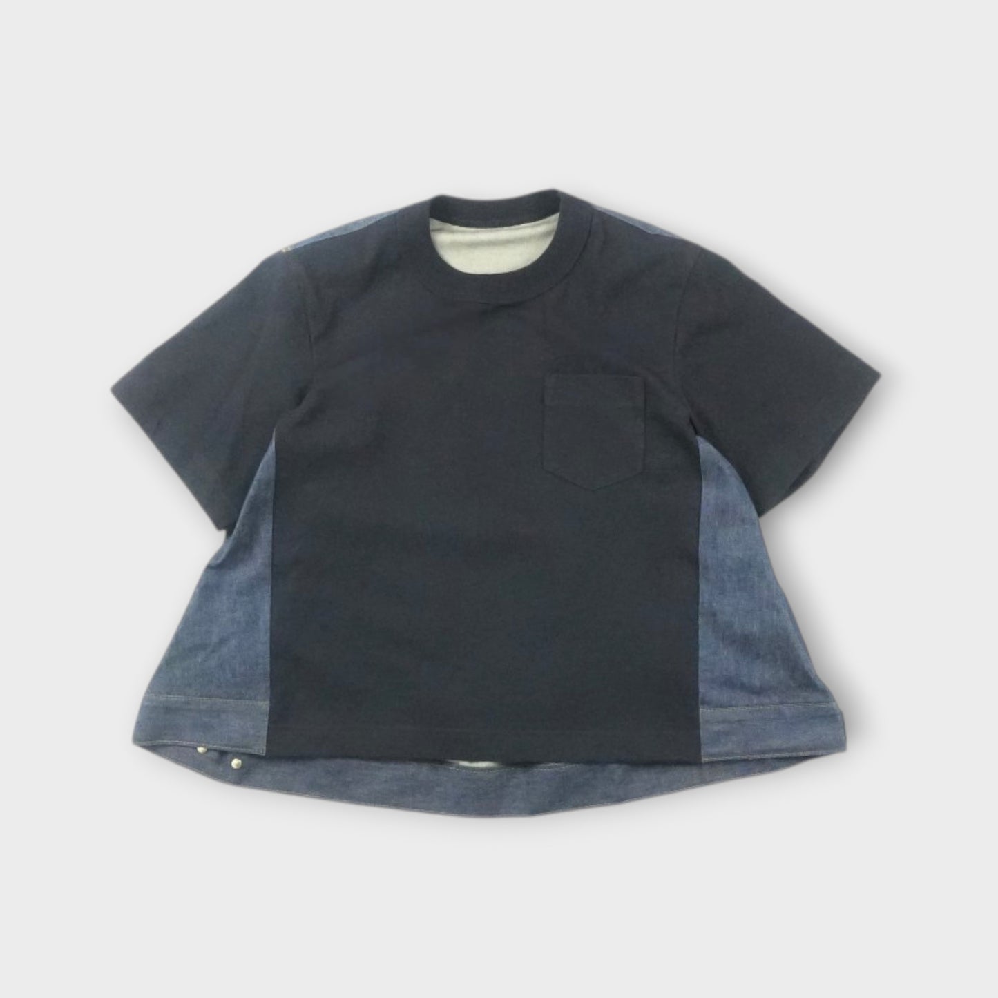 sacai WOMEN Denim x Cotton Jersey T-Shirt