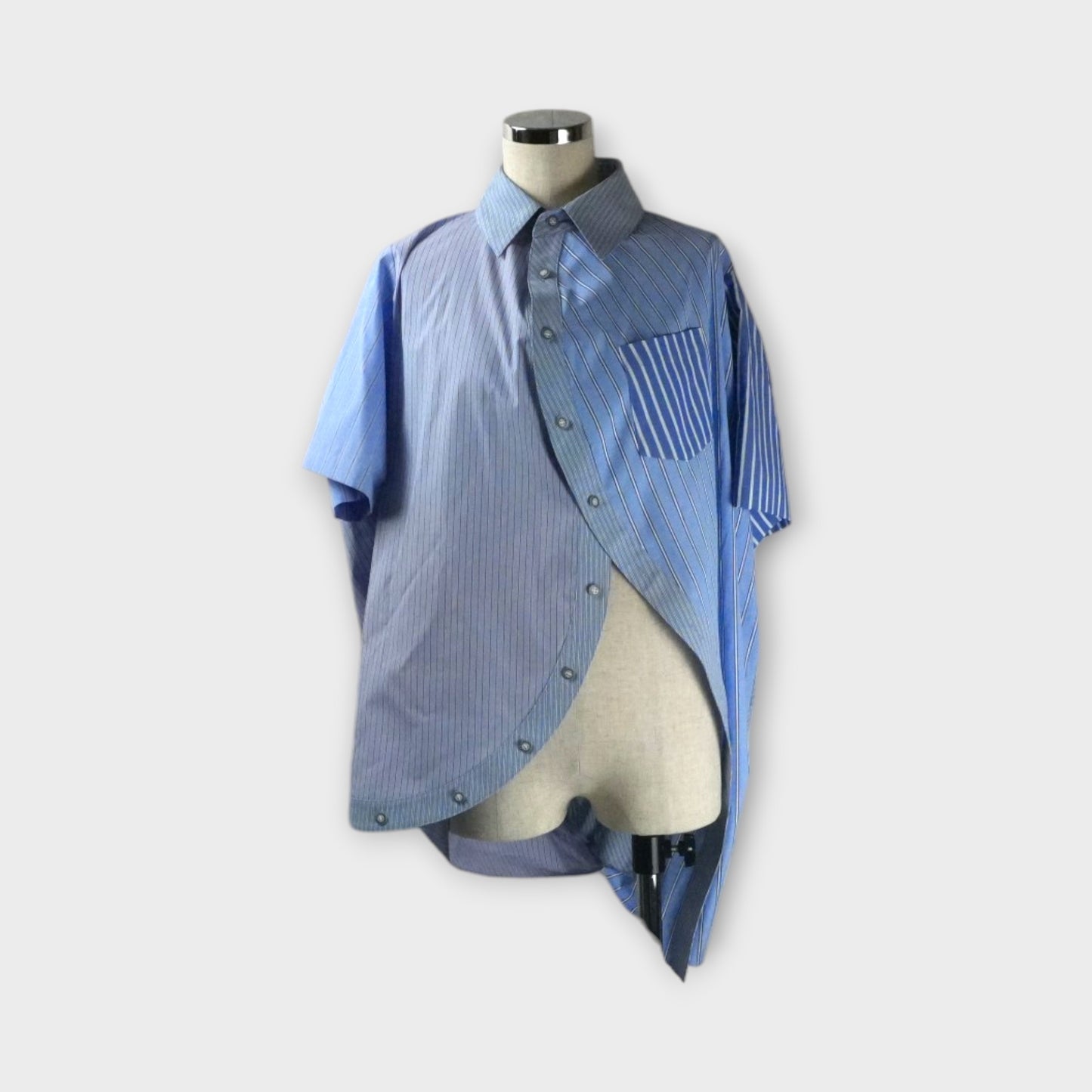 ANREALAGE BALL MULTI PATTERN HALF SLEEVE STRIPE SHIRT
