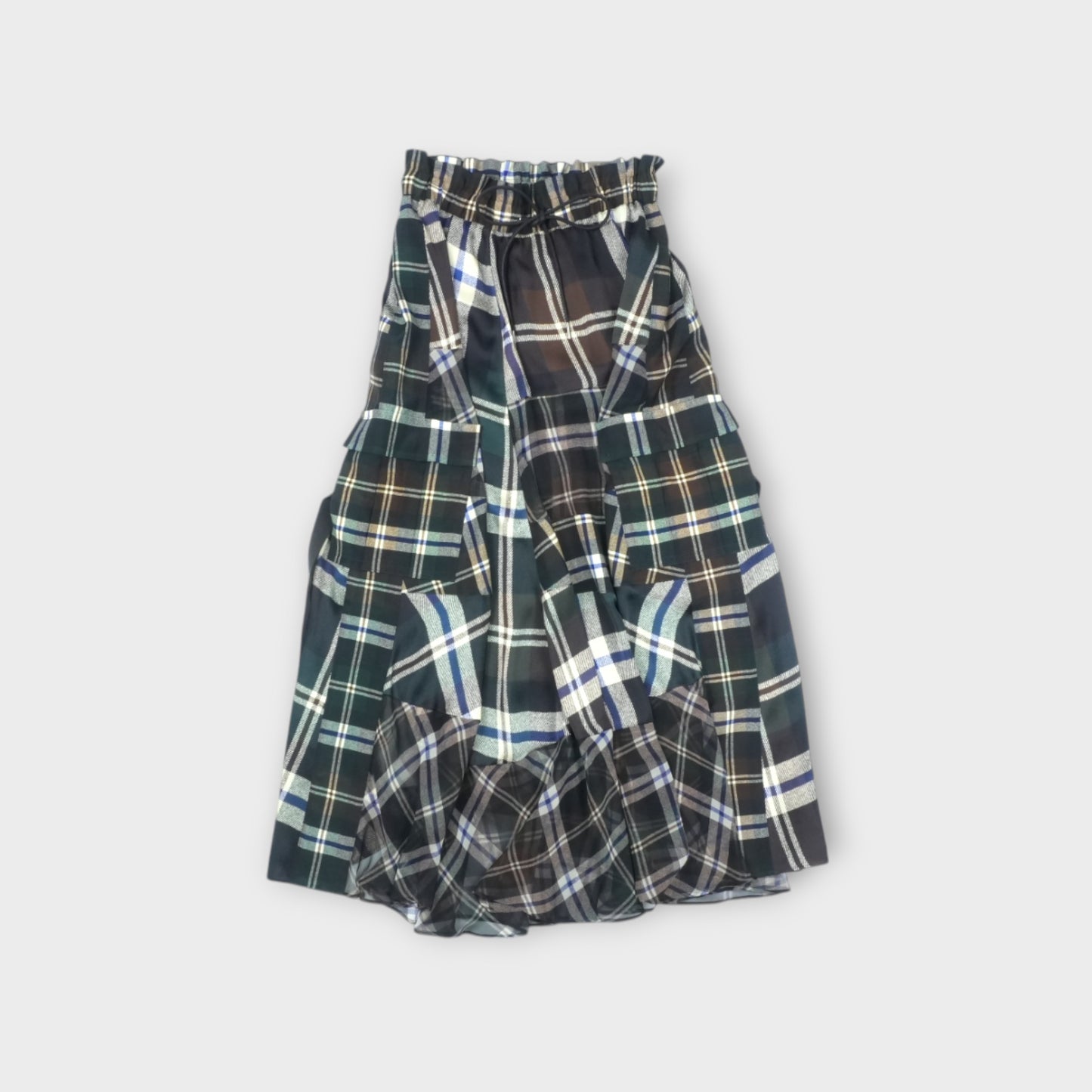 sacai Plaid Print Skirt