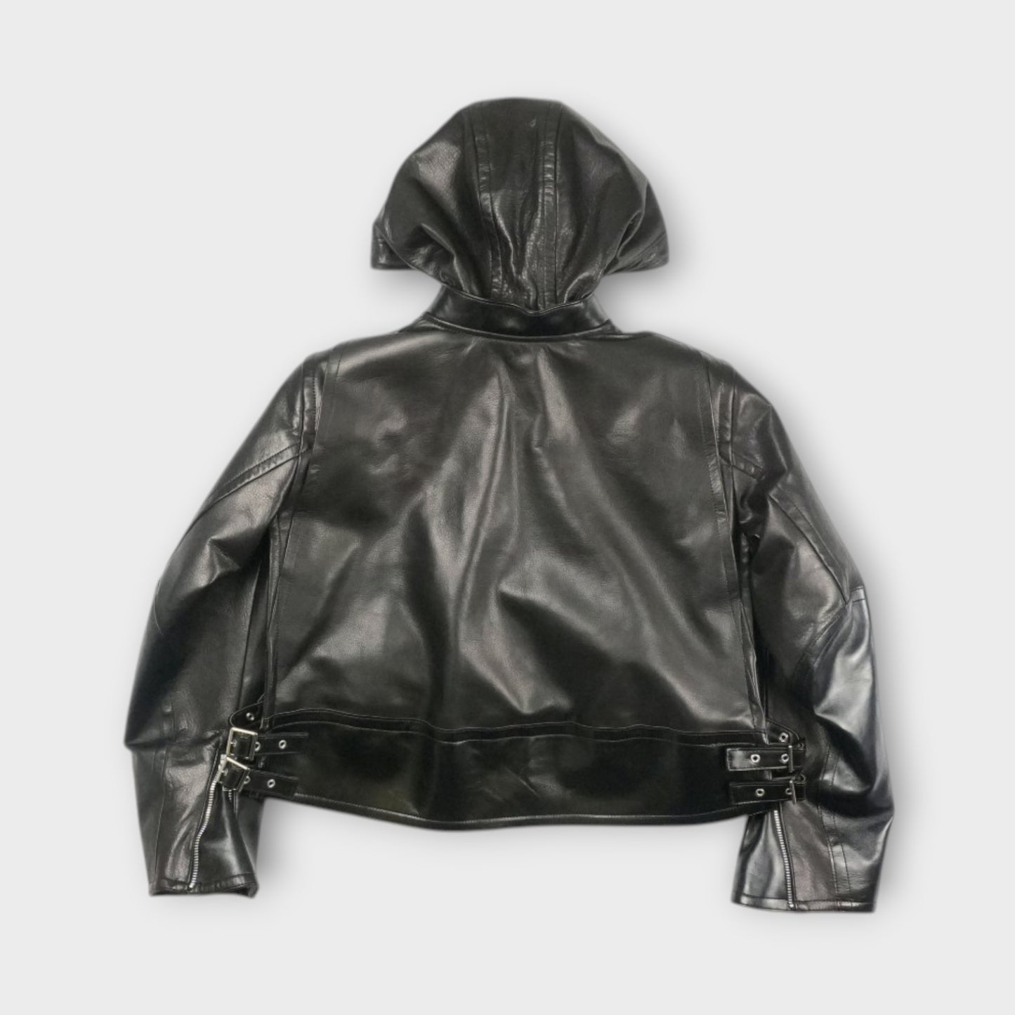 sacai WOMEN Leather Hoodie