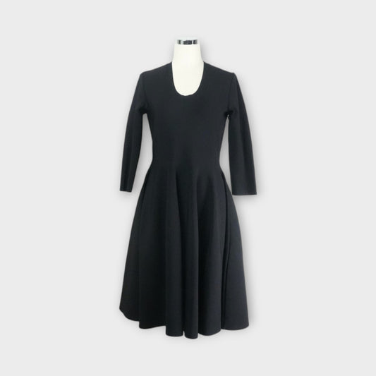 STELLA McCARTNEY COMPACT KNIT FIT AND FLARE DRESS
