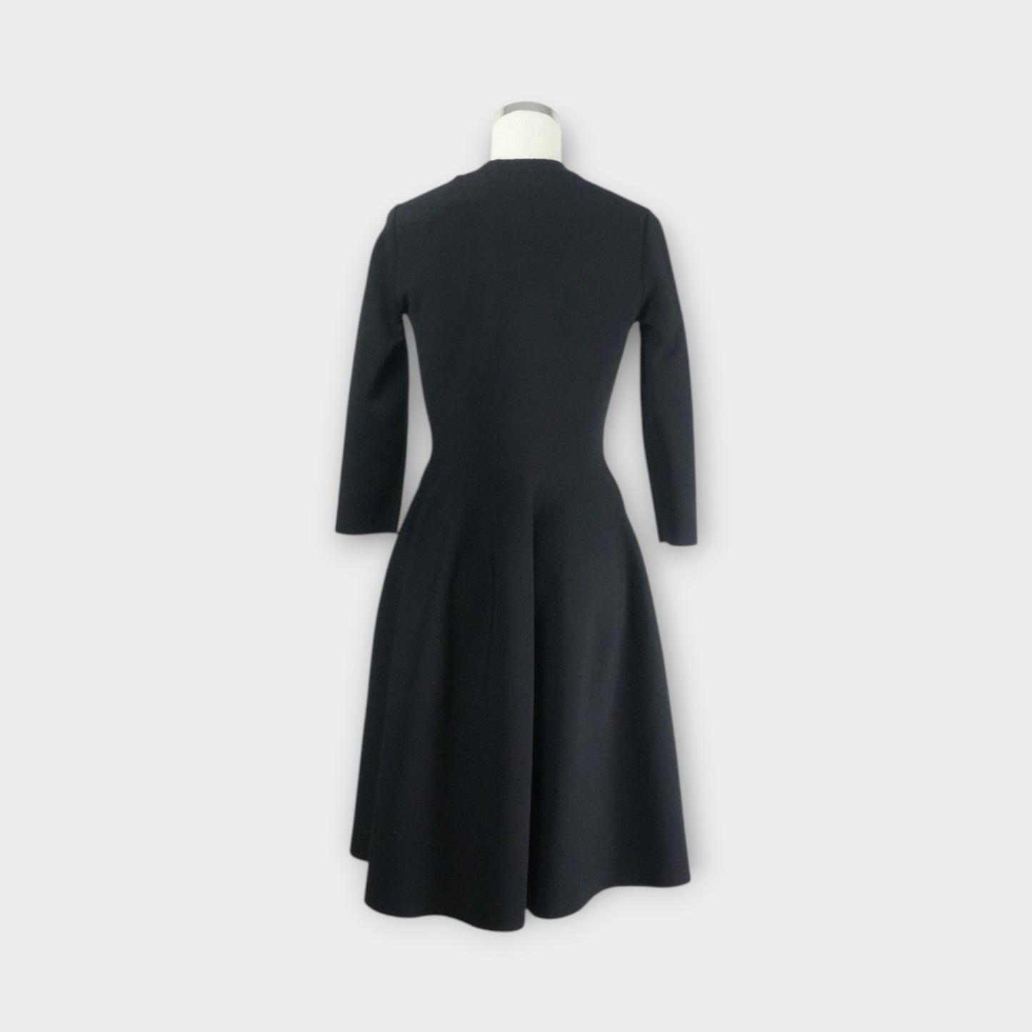 STELLA McCARTNEY COMPACT KNIT FIT AND FLARE DRESS
