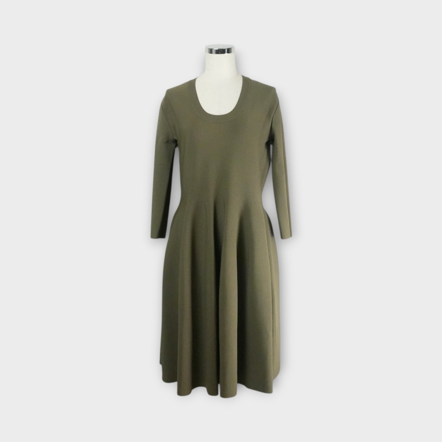 STELLA McCARTNEY COMPACT KNIT FIT AND FLARE DRESS