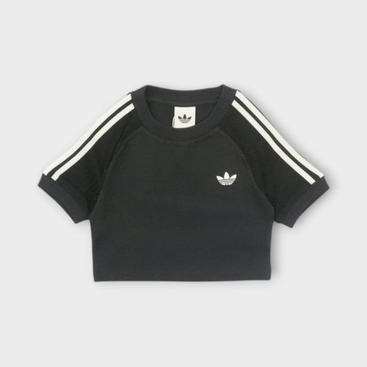 adidas KIDS SLIM KNITTED 3 STRIPES TEE