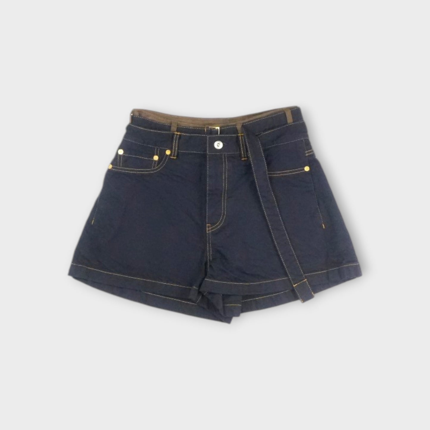 sacai WOMEN Denim x Nylon Twill Shorts