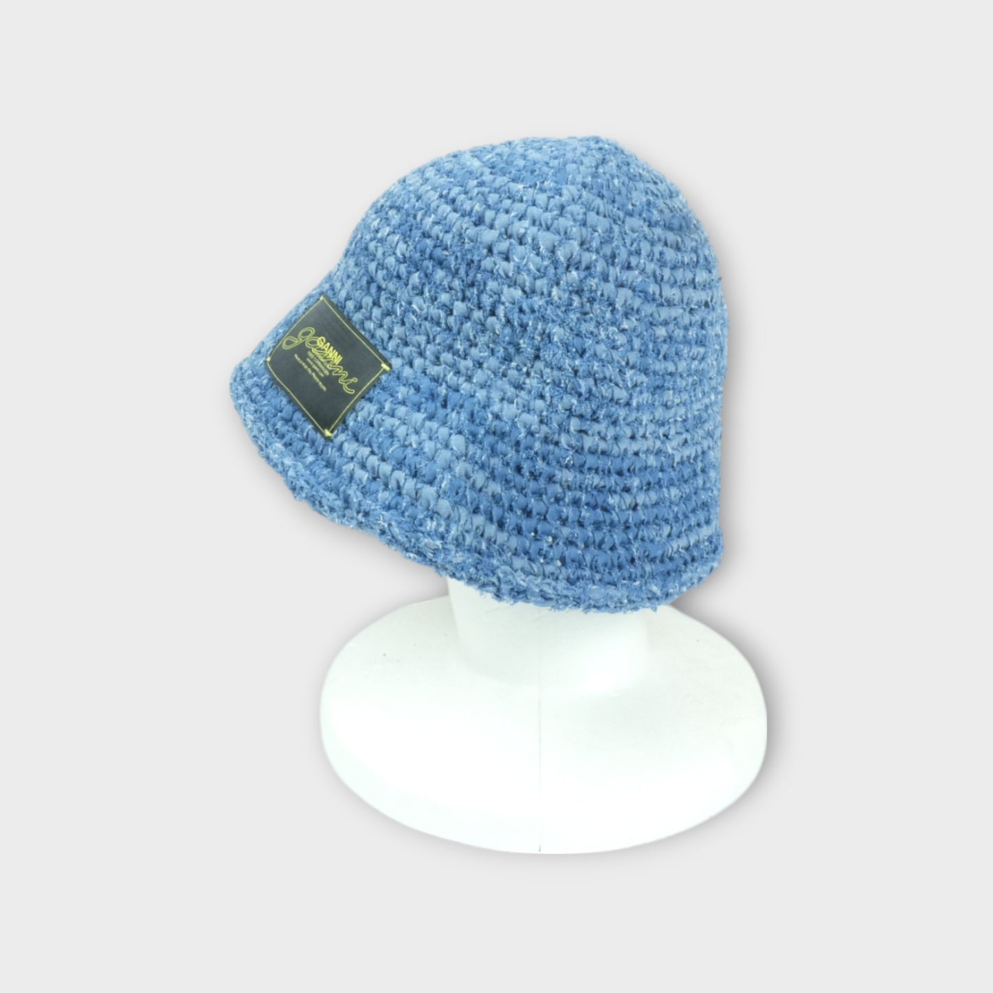 GANNI Denim Handknit Bucket Hat