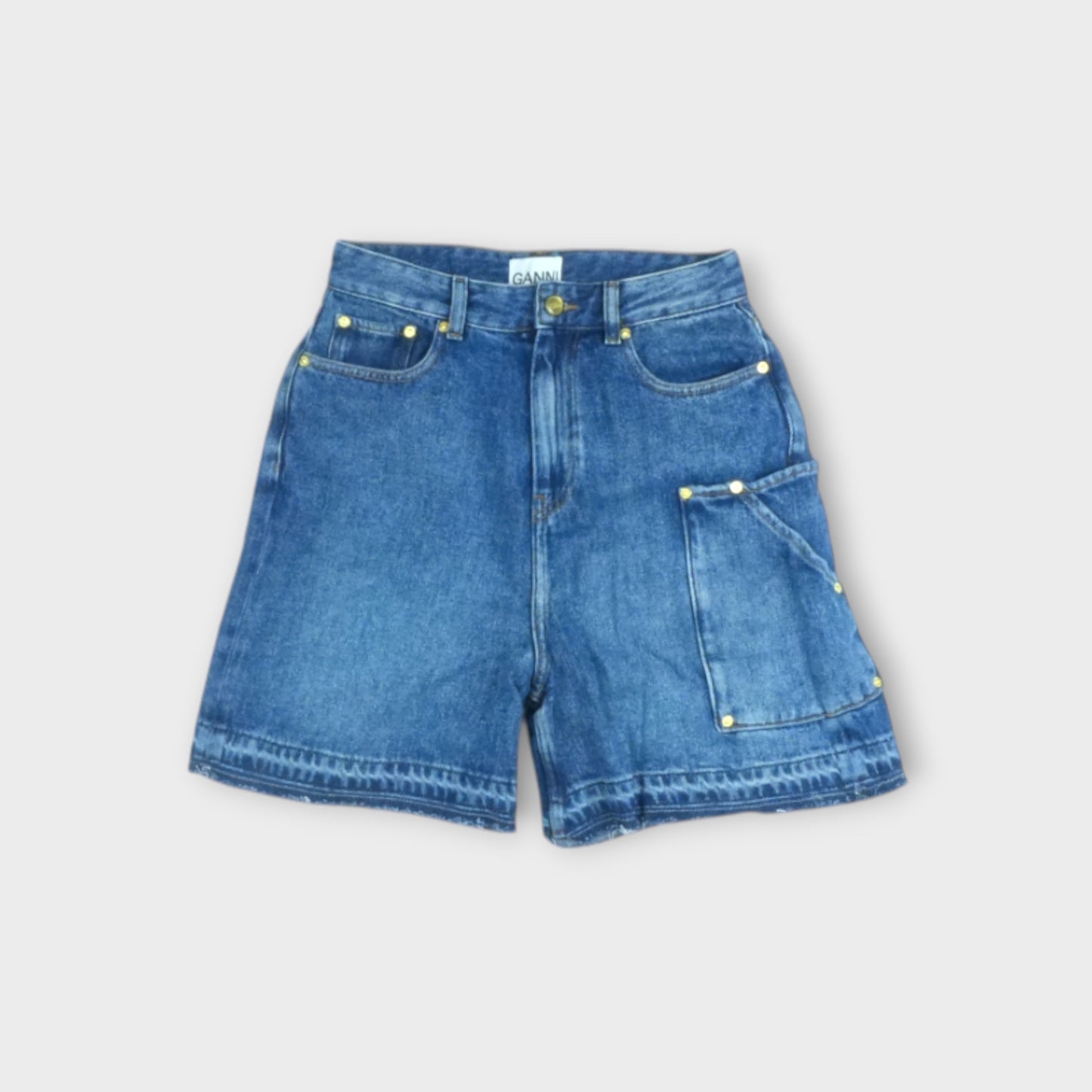 GANNI Light Denim Shorts