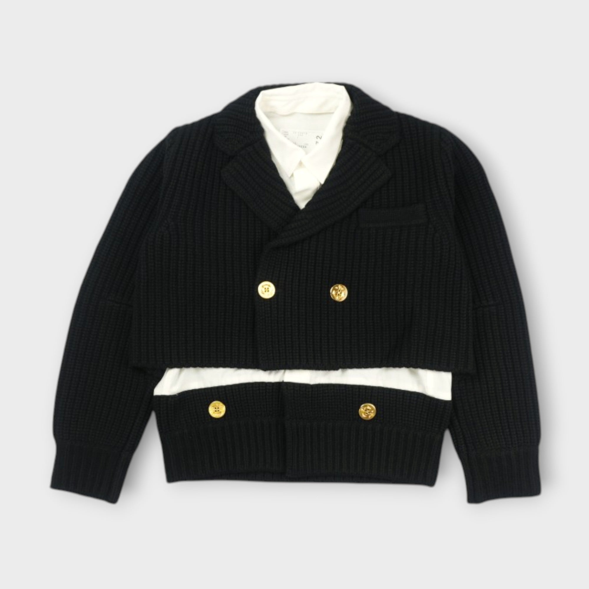 sacai WOMEN Wool Knit x Suiting Jacket – mou by ACROPOLIS
