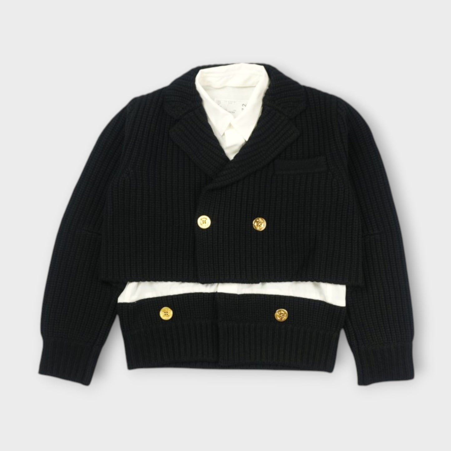 sacai WOMEN Wool Knit x Suiting Jacket