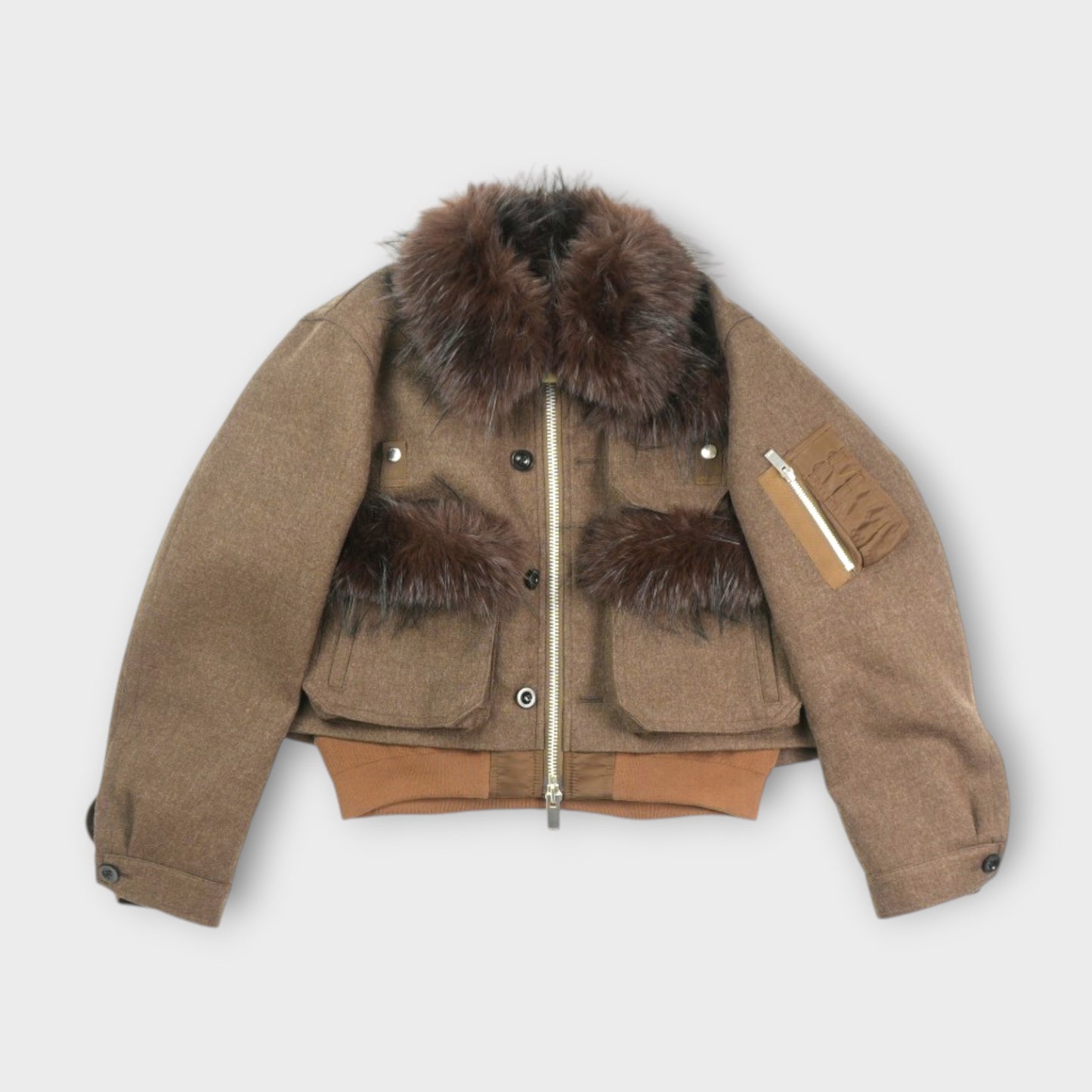 sacai WOMEN Wool Melton Blouson