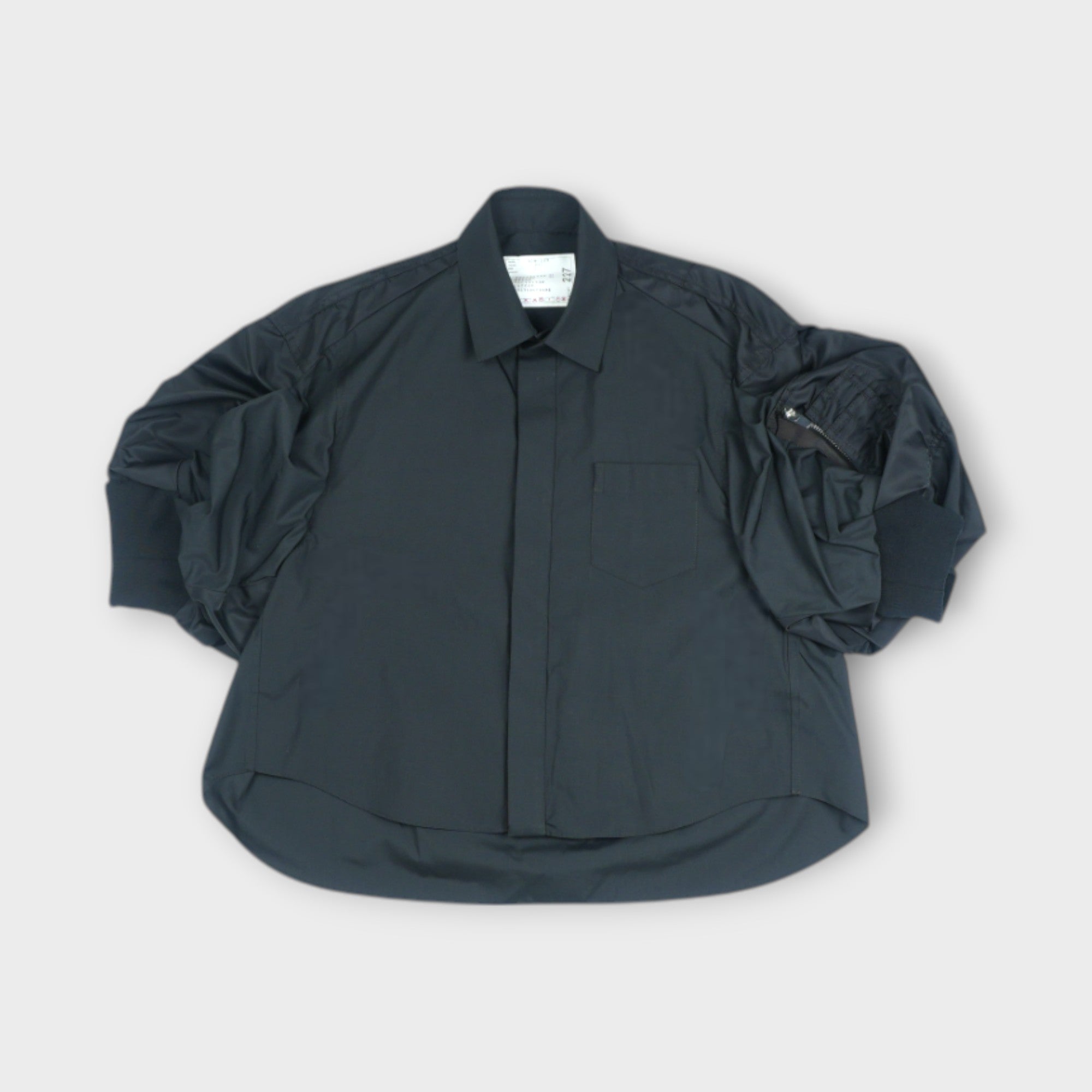 sacai Cotton Poplin x Nylon Twill Shirt – mou by ACROPOLIS