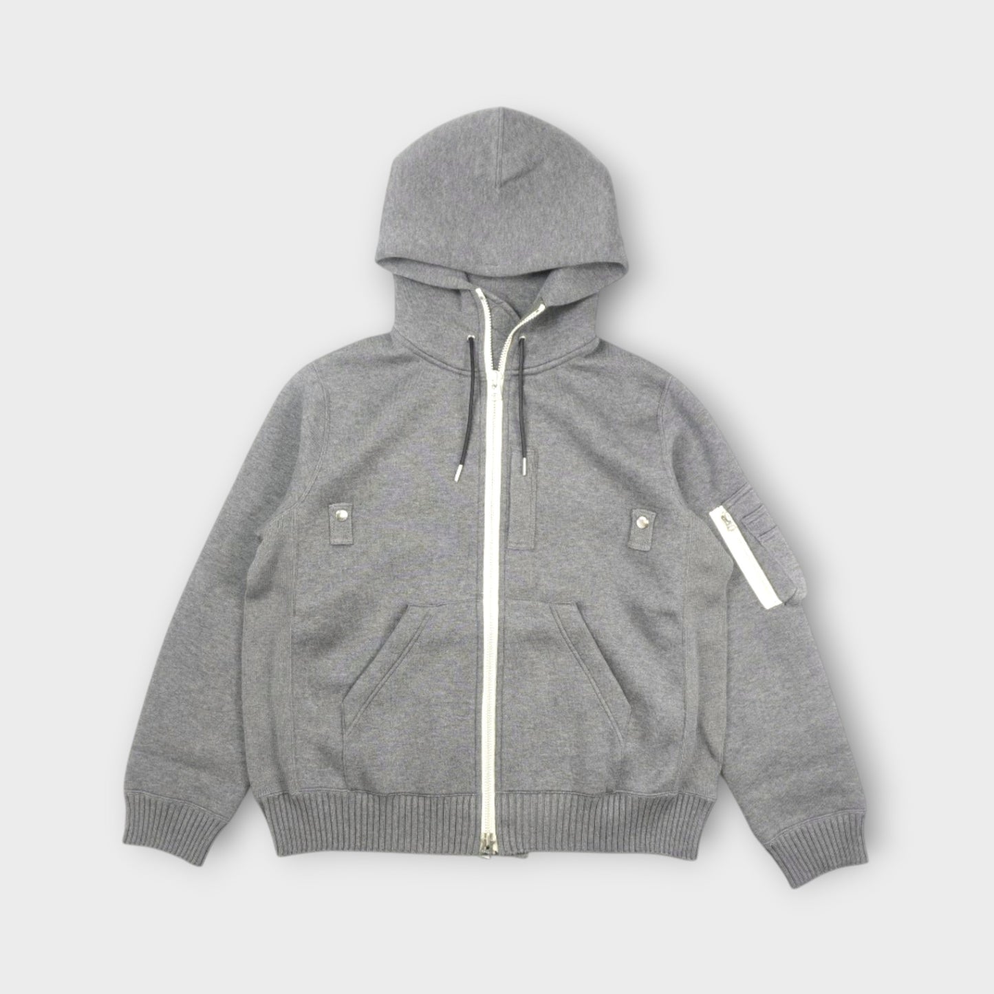 sacai MEN Cotton Cashmere Knit Hoodie