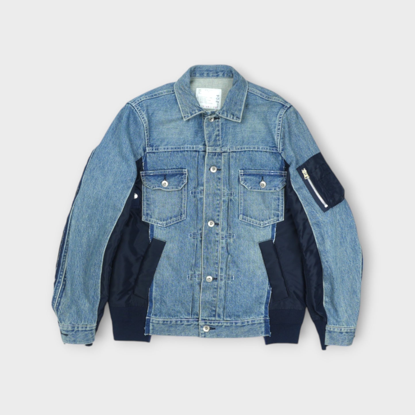 sacai Denim x Nylon Twill Jacket