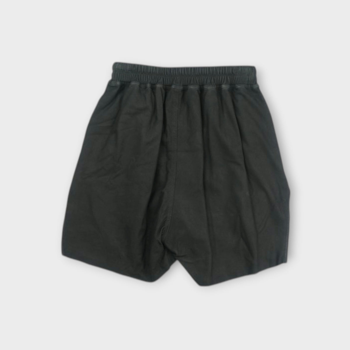 Rick Owens straight shorts side pockets subtle slit
