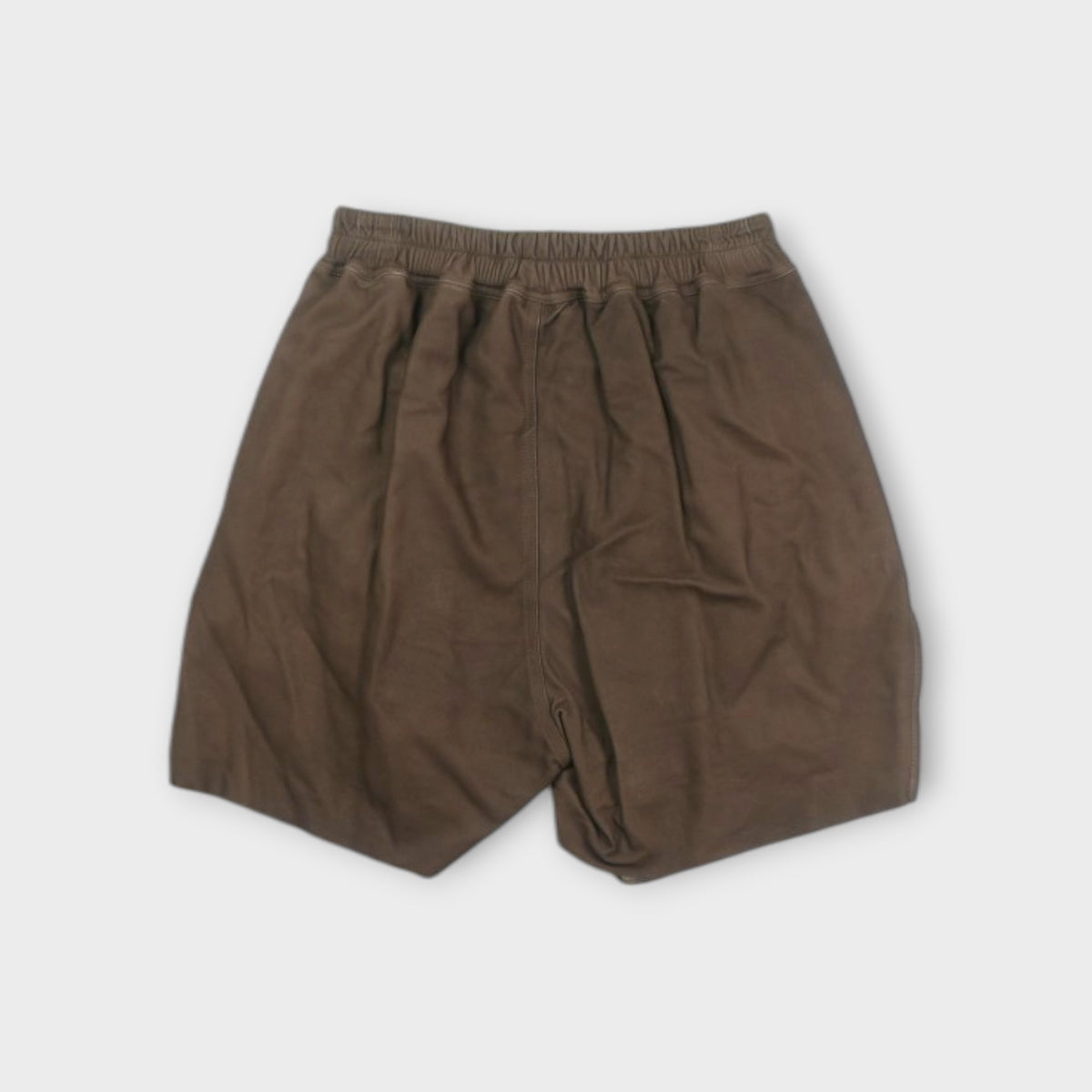 Rick Owens straight shorts side pockets subtle slit
