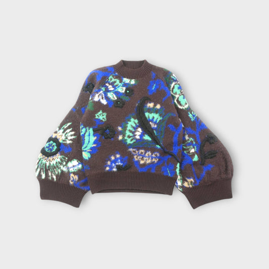 sacai WOMEN Floral Jacquard Knit Pullover