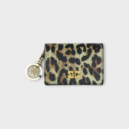 GANNI  Bou Card Holder With Flap Print